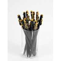 Agifty Ball pen with violin charm (B) black/crystal