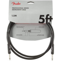 Fender Professional Series Instrument Cable, Straight/Straight, 5', Black