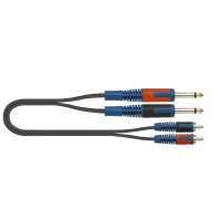 QUIKLOK RKSA130-2 RokSolid Audio Adaptor Cable - Black - 2.0m