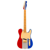 Fender Buck Owens Telecaster®, Maple Fingerboard, Red, Silver and Blue Sparkle