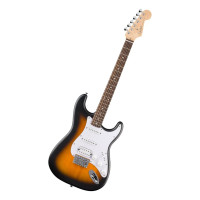 Fender Debut Stratocaster HT HSS, Laurel Fingerboard, White Pickguard, 2-Color Sunburst