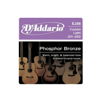 D'addario EJ26 SET ACOUS PHOS BRZ CST LITE