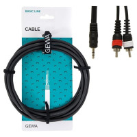GEWA Y-Cable Basic Line 3M 3,5 JACK ST/ 2X RCA