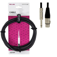 Gewa Microphonecable Pro 6m Xlr(F) / 6,3 Jack