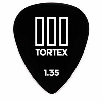 Dunlop 462R1.35 Tortex TIII, Black, 1.35mm