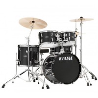 TAMA SG58H6C-BK Black Stagestar drum kit with cymbals. 18х14