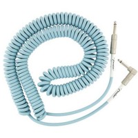 FENDER Original Series Coil Cable, Straight-Angle, 30', Daphne Blue 