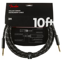 Fender Deluxe Series Instrument Cable, Straight/Straight, 10', Black Tweed 