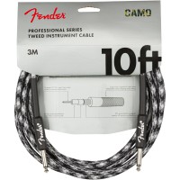 Fender Professional Series Instrument Cable, Straight/Straight, 10', Winter Camo 