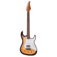 JET JS-450Q TB R HSS electric guitar (Transparent brown) 