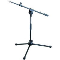 QUIKLOK A496 BK EU Performer EU thread, short tripod microphone stand w/telescopic  boom