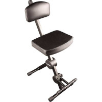 QUIKLOK DX749 Rapid Set-up, Height Adjustable Musicians Stool With Back Rest & Footrest