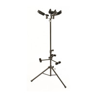 Quiklok GS538 Triple universal guitar stand with self-locking yoke device - Black