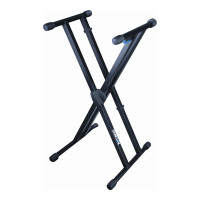 Quiklok T550 Trigger-Lok double braced single tier keyboard stand - Black