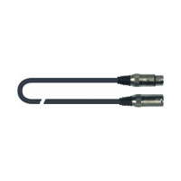 Quiklok DMX1401-1 DMX connecting cable - Black -1.0m (3P XLR male - 3P XLR female)