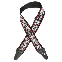 Fender Pasadena Woven Strap, Red Snowflake, 2