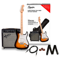 Fender Squier Sonic™ Stratocaster® Pack, Maple Fingerboard, 2-Color Sunburst, Gig Bag, 10G - 230V EU