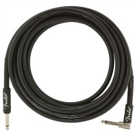 Fender Professional Series Instrument Cables, Straight/Angle, 15', Black