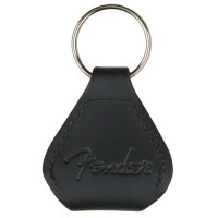 Fender™ Leather Pick Holder Keychain, Black