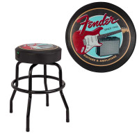 Fender® Guitars & Amps Pick Pouch Barstool, Black/Black, 24