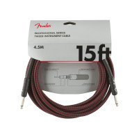 Fender Professional Series Instrument Cable, 15', Red Tweed