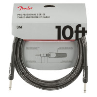 Fender Professional Series Instrument Cables, 10', Gray Tweed