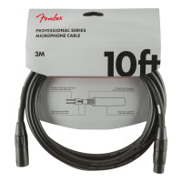 Fender Professional Series Microphone Cable, 10', Black