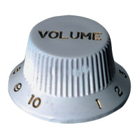 Gewa Partsland Poti button, Volume Knob ST-Type, White