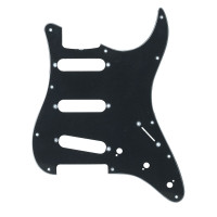 Gewa Partsland Pickguard Stratocaster Modell, black 3-layered
