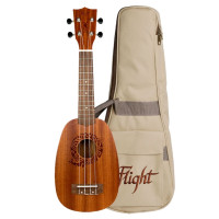 Flight NUP310 Pineapple Soprano Ukulele, Sapele Top, Back&Sides, w/Bag