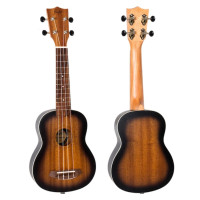 Flight NUS380 Amber Soprano Ukulele, Sapele Top, Back&Sides, w/Bag