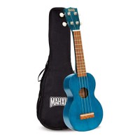 Mahalo MK1TBU ukulele, trans. blue, With bag