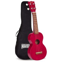 Mahalo MK1TRD ukulele, trans. red, With bag
