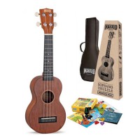 Mahalo MJ1TBRK Soprano Ukulele, Trans. Brown with Essential Pack