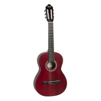 Valencia VC203TWR 3/4 Sized Classical Guitar, Trans Wine Red