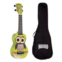 Mahalo MA1WL Art Series Ukulele, Owl, With Bag