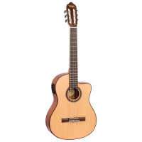 Valencia VC704CE classical Guitar, Solid Top, Natural, Cutaway, EQ