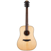 Bromo BAT1 Acoustic guitar solid top Dreadnought, Natural