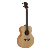 Bromo BAT8EFL acoustic bass guitar,  fretless, electric acoustic, natural
