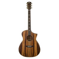 Bromo BAR4GCE Hillside auditorium guitar, all solid, glossy finish, w/heavy duty bag, natural
