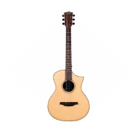 Bromo BAR5CE acoustic guitar, cutaway electric acoustic, natural

