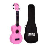 Mahalo MR1PK ukulele, soprano, pink, with bag
