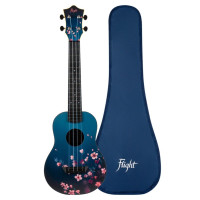 Flight TUC32 Sakura, Travel Concert ukulele, Basswood top,ABS B&S, Bag