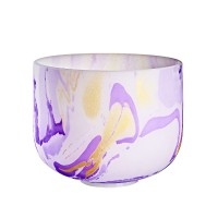 Meinl MCSB10B Marble Cr. Singing Bowl 10, N B4 43 2hz, Crown Chakra Purple, Incl. Silic. Ring