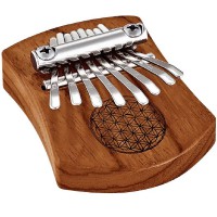 Meinl KL802FOL Se Kalimba C Major 8-Note, Flower Of Life Solid Red Zebrawood