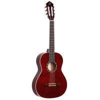 Ortega R121-3/4WR Concert Guitar 3/4 Sz. Mahogany Body Incl. Onb34 Wine Red, Spruce Top