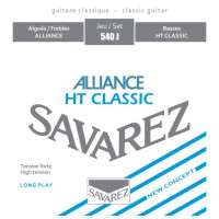 Savarez 540 J Alliance HT Carbon Trebles, Classic Basses, high tension, white-blue coding