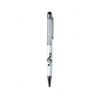 Agifty Stylus pen g-clef pearl white/crystal