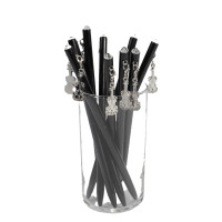 Agifty Ball pen with violin charm silver/crystal