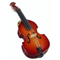 Agifty Miniature pin double bass 7 cm with gift Case